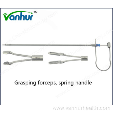 Surgical Laparoscopic Spring Handle Grasping Forceps